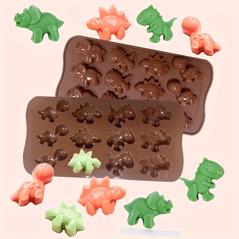 Combo 2 pack molds Small & Large Dinosaur Silicone Cake Candy Ice Cube  Chocolate
