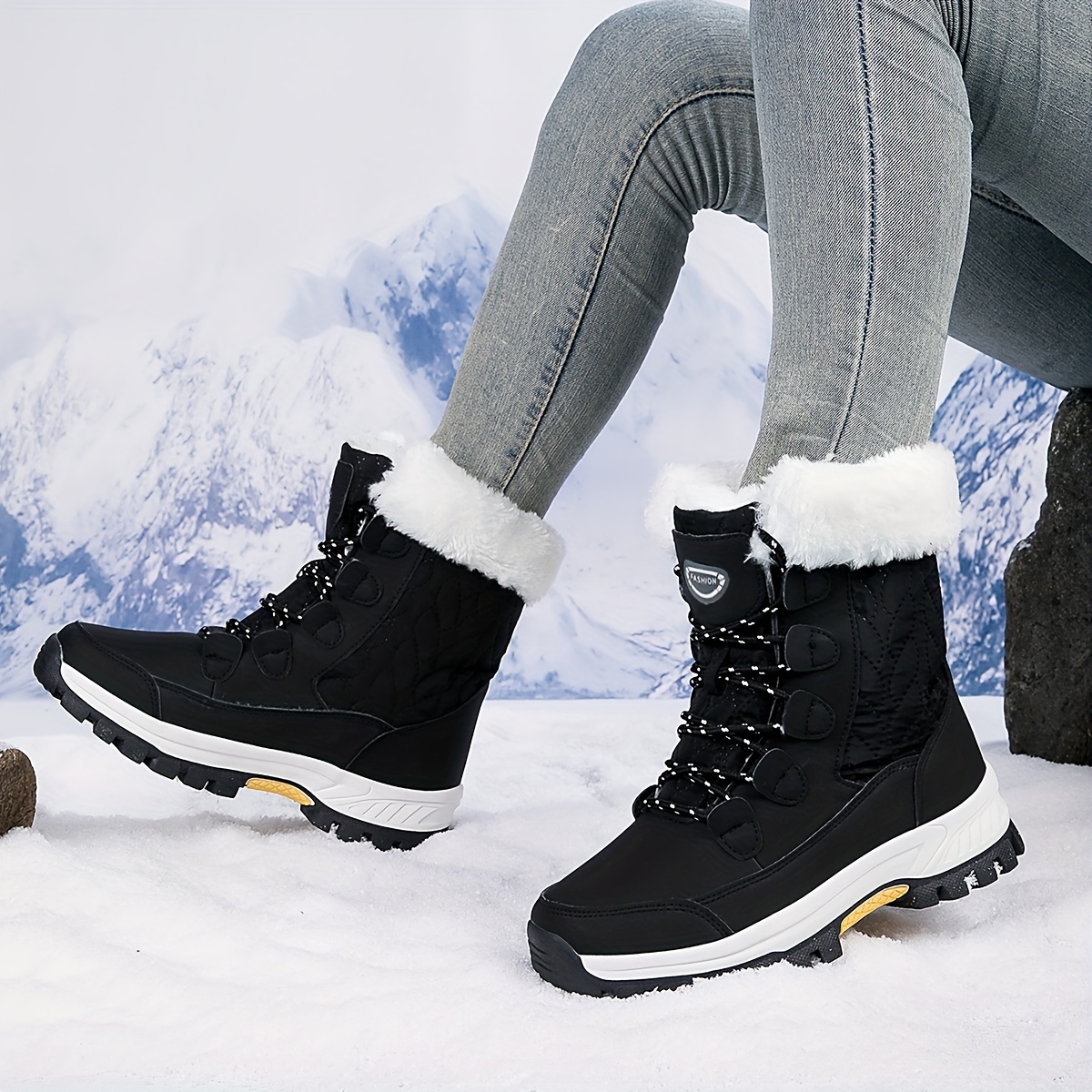 Winter High Top Boots Comfortable Casual Boot Rub Colors Anti