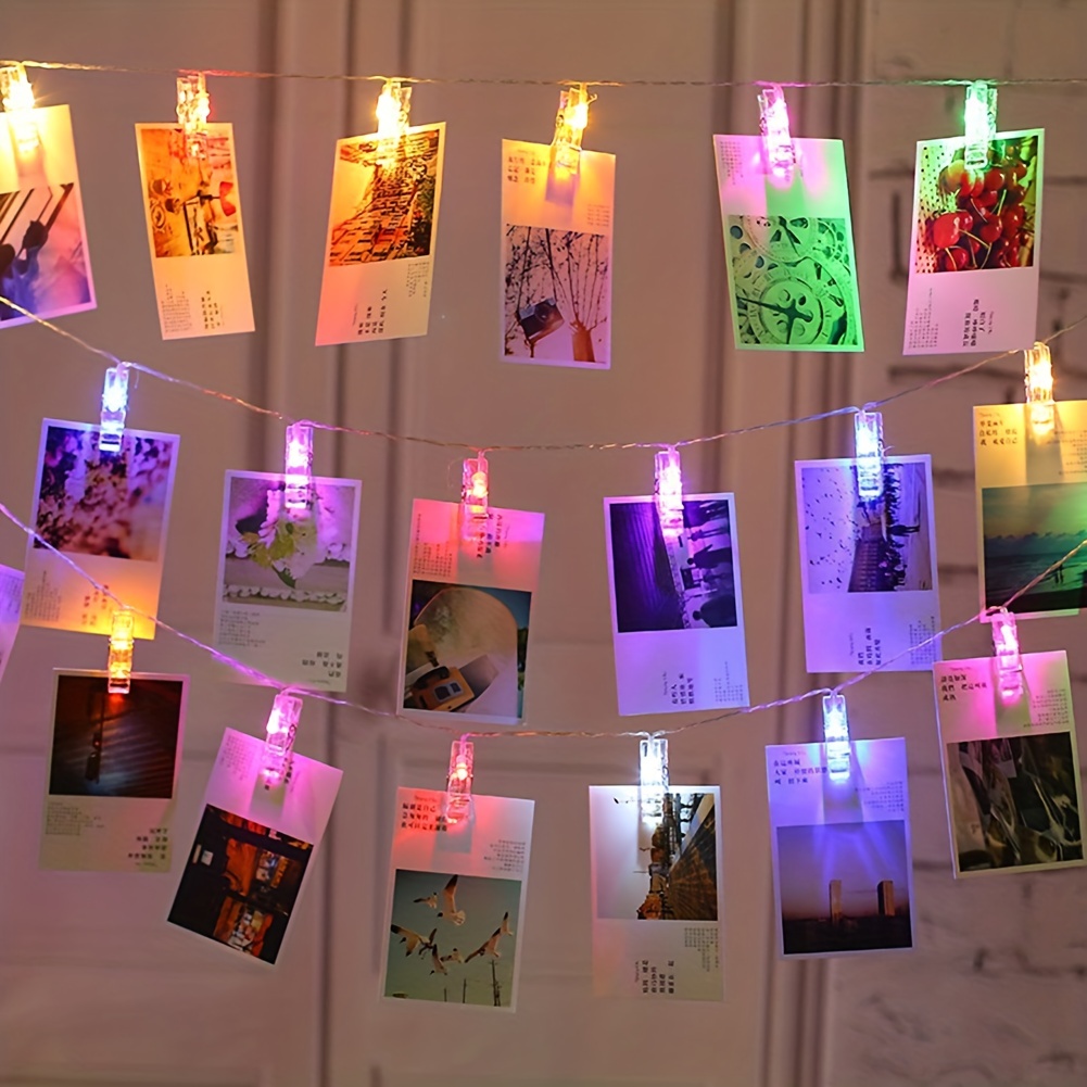 Led Photo Clips String Light Battery powered Fairy Light - Temu