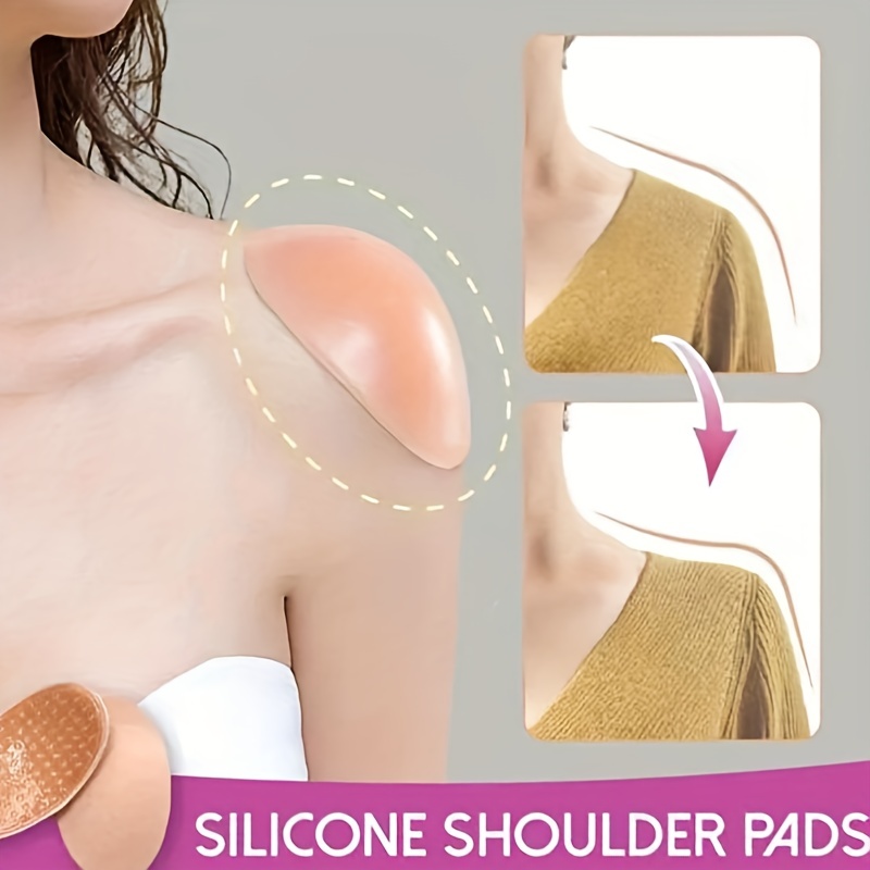 Silicone Shoulder Pads Soft Non slip Self adhesive Bra Strap - Temu Canada