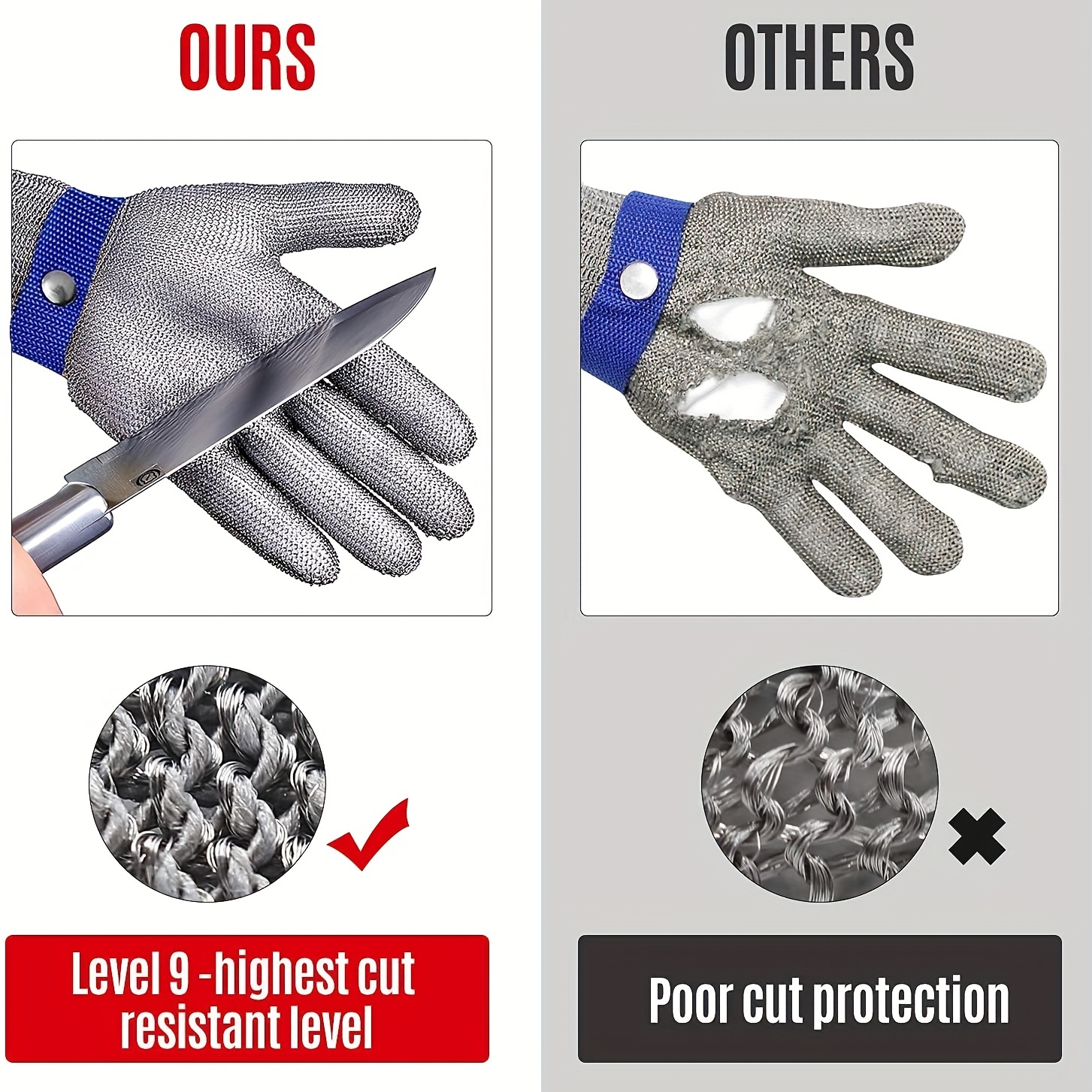Cut Resistant Glove Stainless Steel Mesh Metal Gloves - Temu