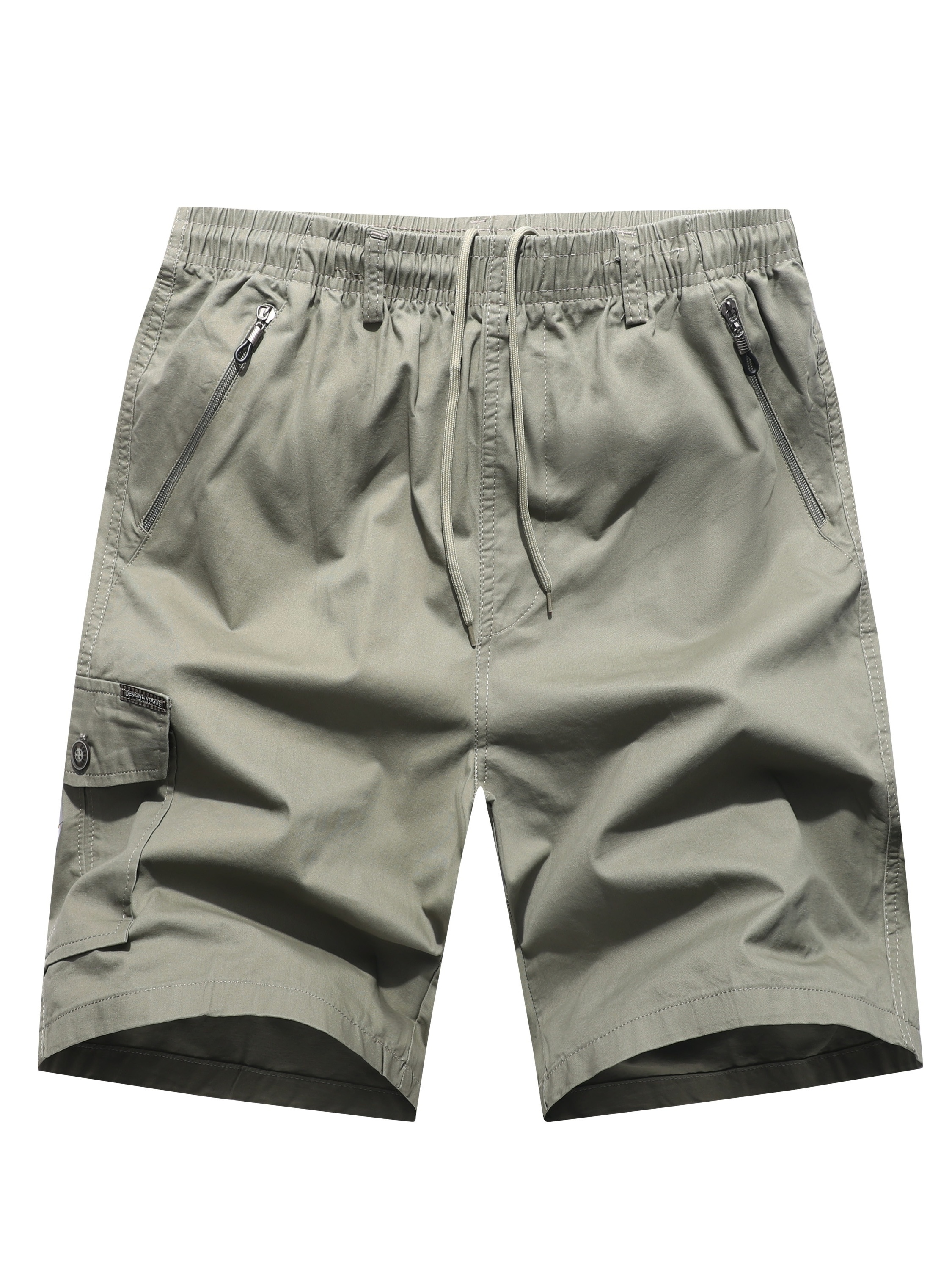 Men's Flap Pocket Cargo Shorts Summer Solid Color Ripstop - Temu