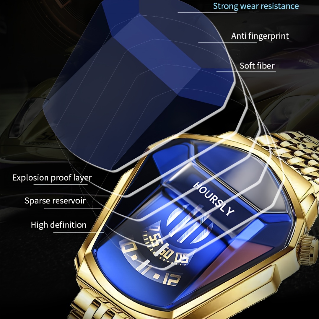 Reloj Acero Dorado Hombre Hoursly Watch