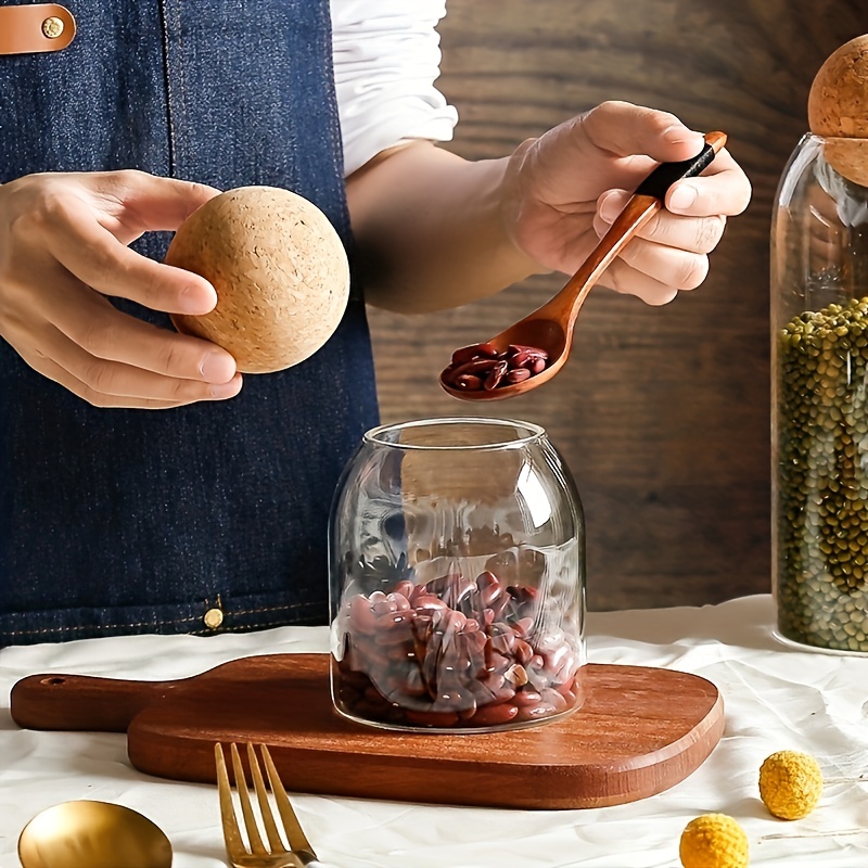 1pc Contenitore Alimenti Tappo In Sughero A Sfera Barattolo - Temu  Switzerland