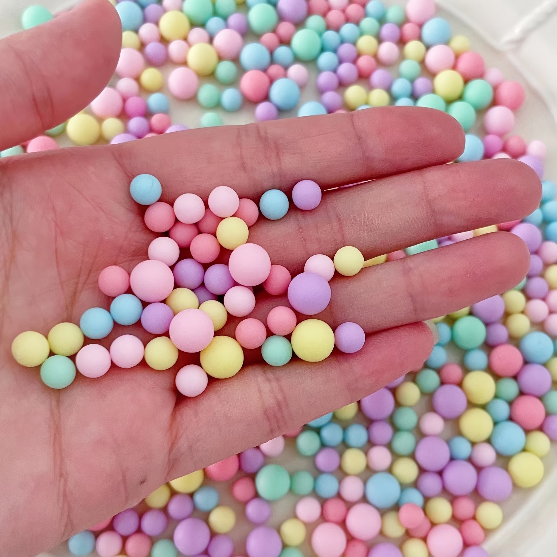 Candy Colors Pony Beads Macaron Spacer Beads Loose Beads For - Temu