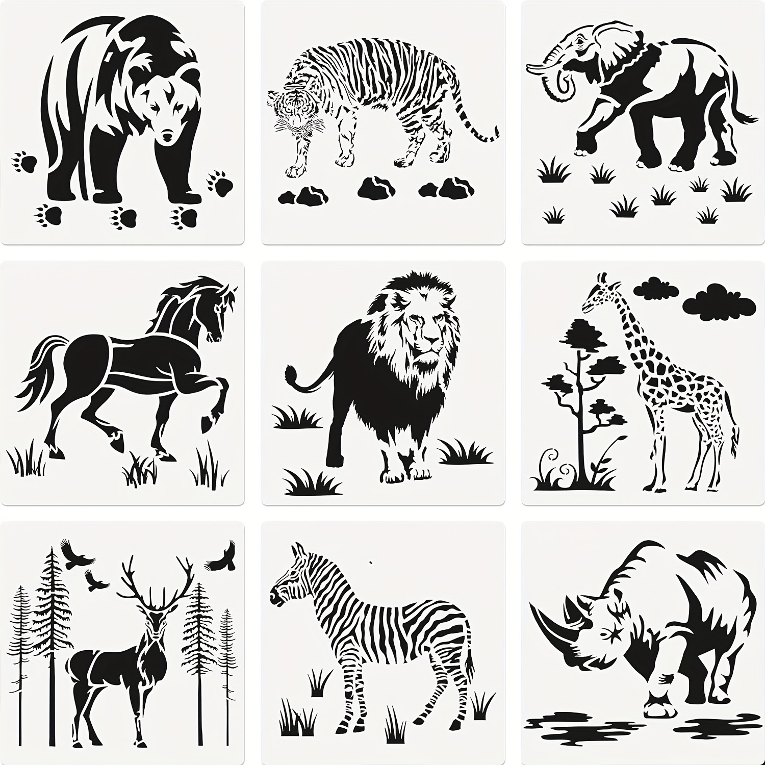 Stencils For Painting Small Reusable Animal Stencil Art - Temu