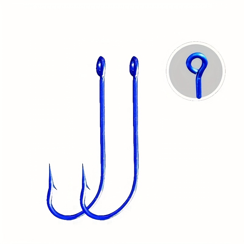 52320 Blue No. 2 10 Large Ring Seahorse Hook Fishing Hook - Temu