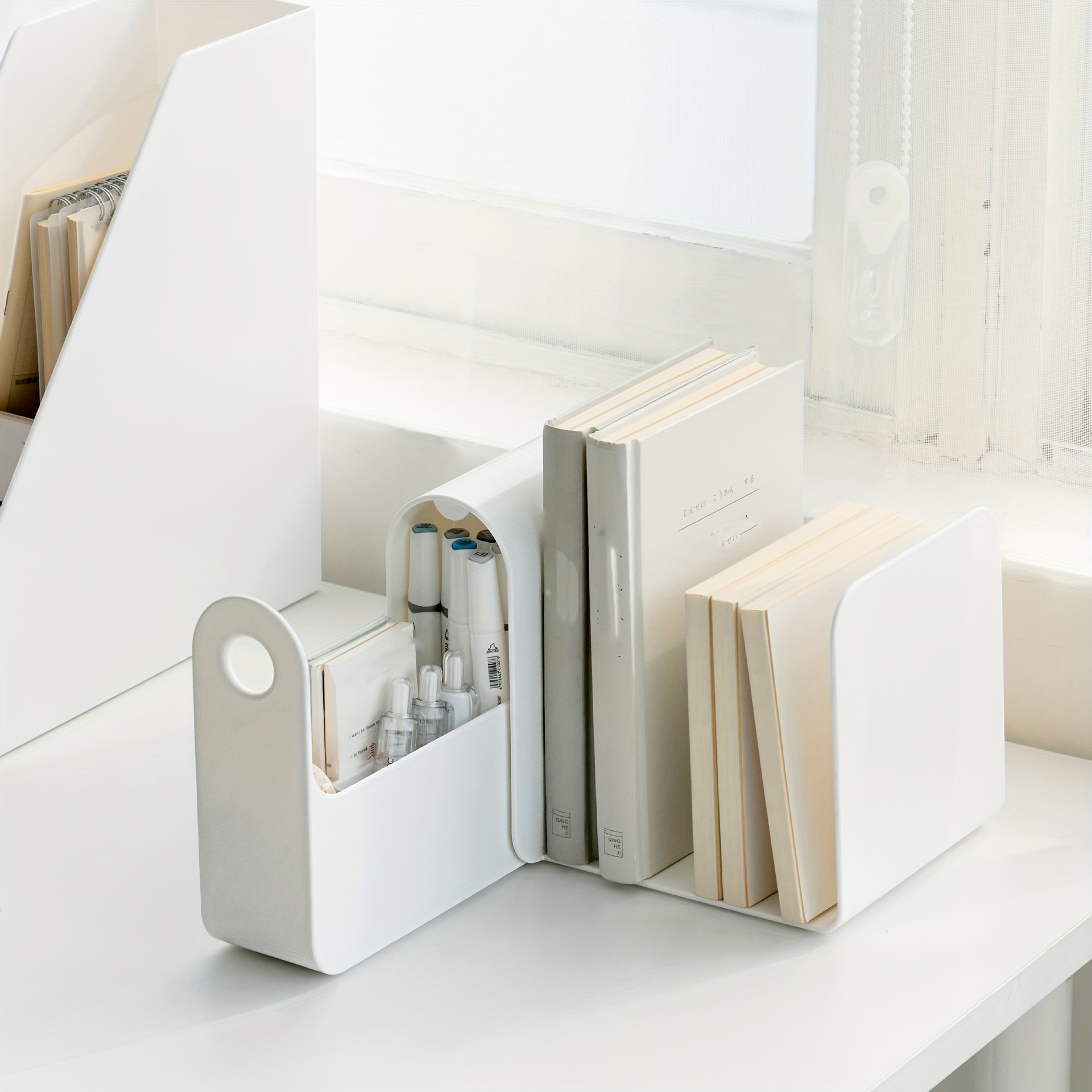  SUPEASY Organizador de archivos de escritorio con forma de  ventilador, 6 compartimentos para archivar billetes de papel, cartas,  accesorios de escritorio para espacio de trabajo, escuela, oficina, :  Productos de Oficina