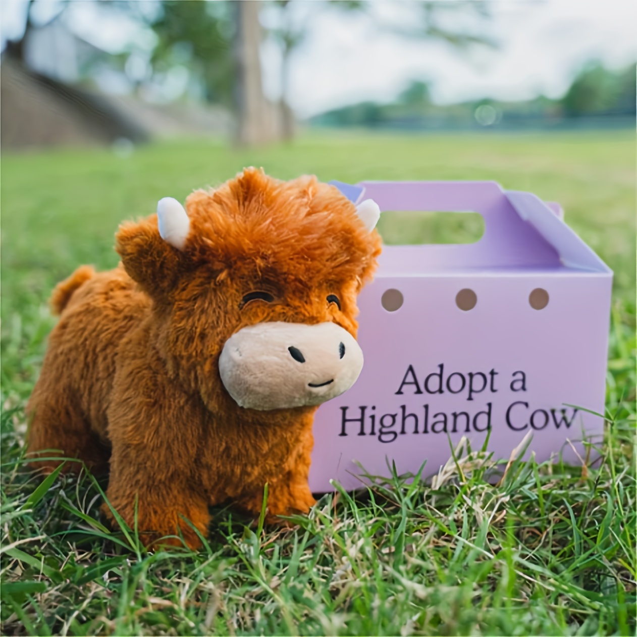 Simulation Highland Cow Plush Toy Soft Stuffed Animal Doll - Temu