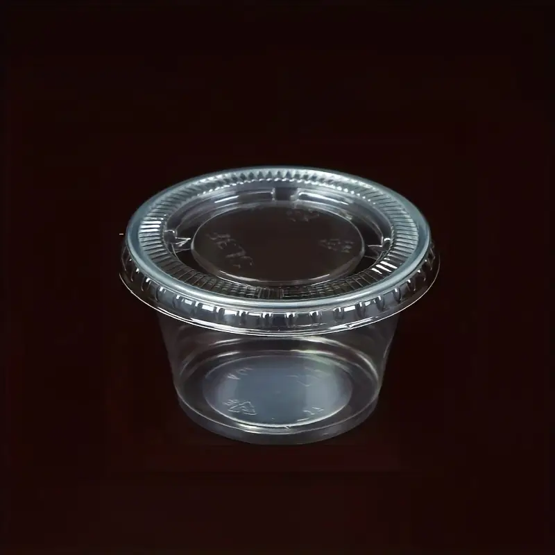 50pcs 2oz/4.5oz Vasos Desechables Transparentes Con Tapa - Temu