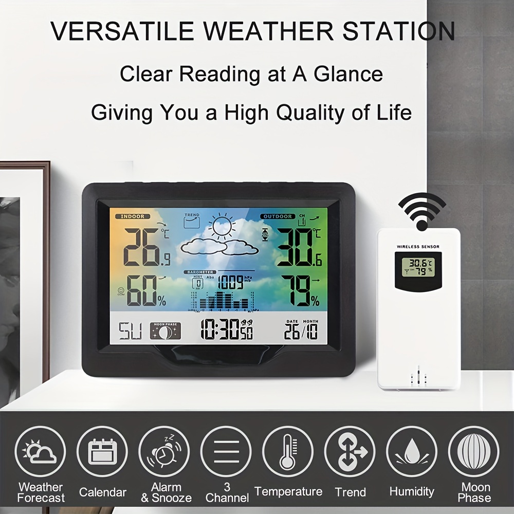 3 Channel Wireless Weather Station with Clock