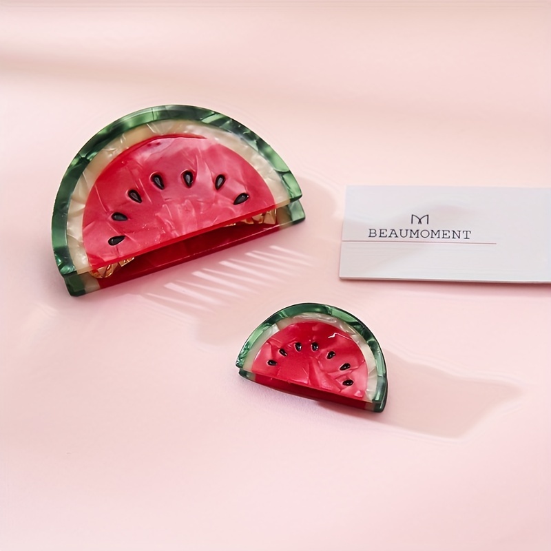 Watermelon Shape Hair Claw Large Shark Claw Ponytail Holder Hair Accessories