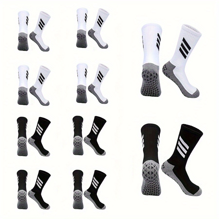 Men's Anti Slip Football Socks Athletic Long Socks Absorbent Sports Grip  Socks for Basketball Soccer Volleyball Running Trekking Hiking 1 Pairs / 3  Pairs 