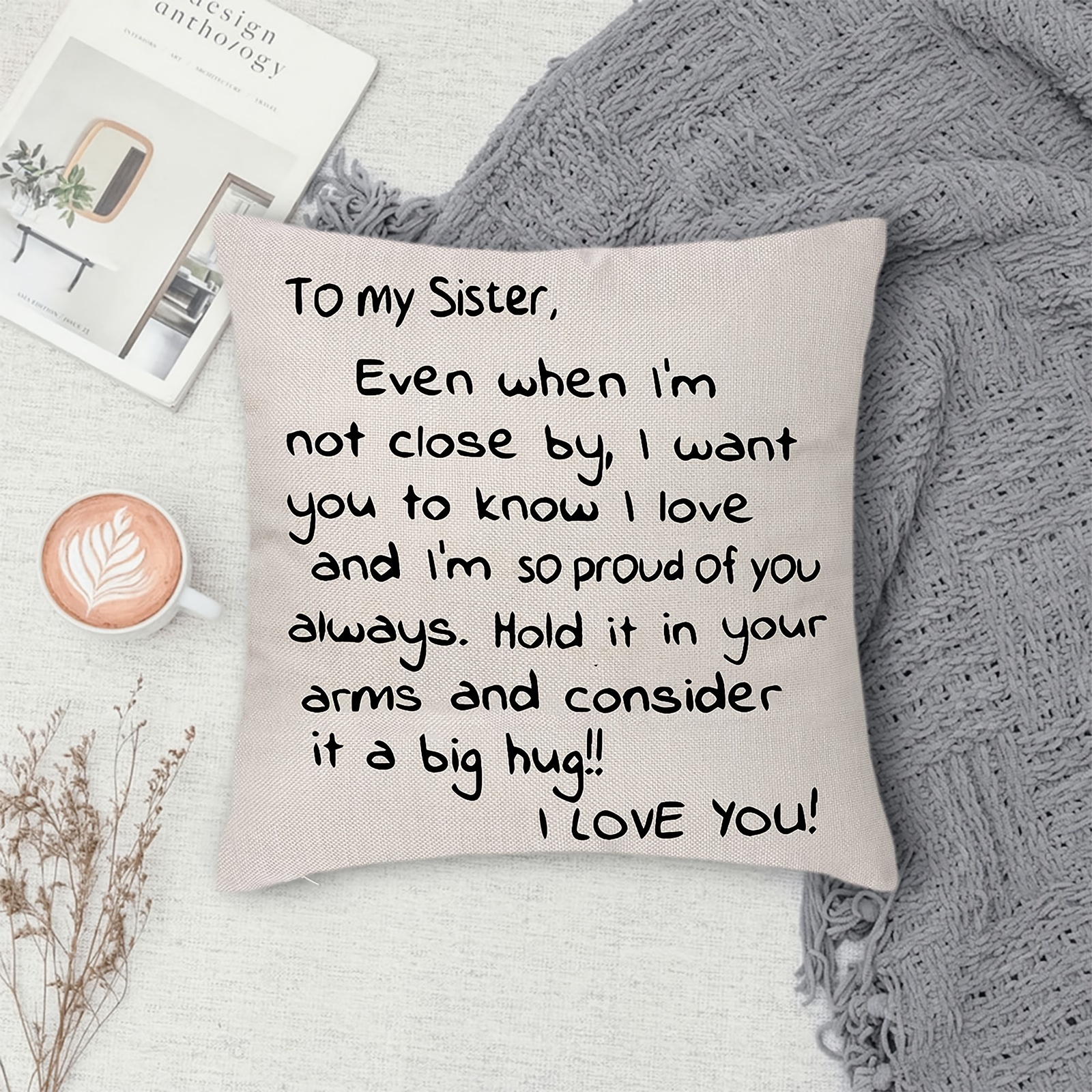 Sister Love Gifts Sister Sister Pillow Covers Gifts Family - Temu