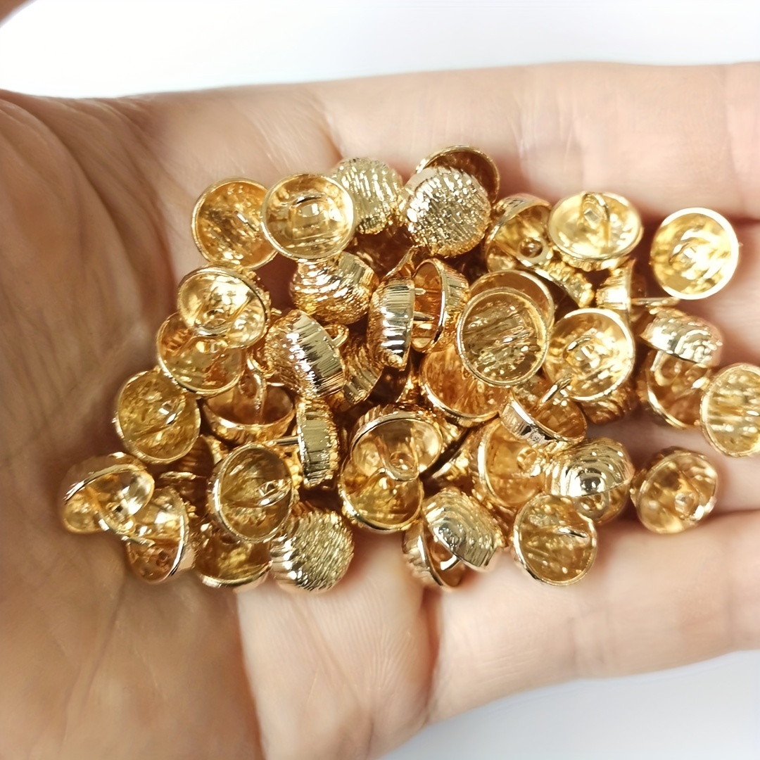Golden Rhinestone Shank Brass Buttons Diy Fashion Ladies - Temu