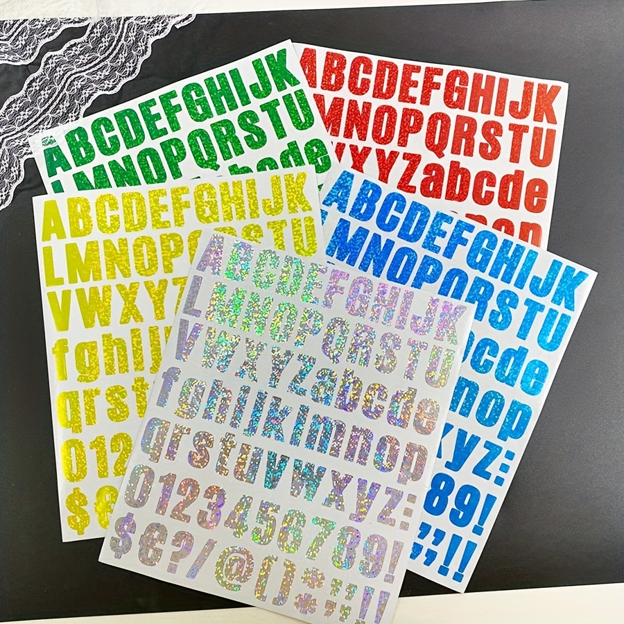 Black Body Laser Alphanumeric Stickers Diy Birthday Party Gift Laser  Alphanumeric 26 Uppercase Letters 26 Lowercase Letters 10 Numbers 19  Symbols Each A Total Of - Temu