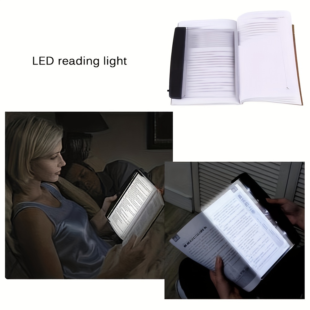 Luz de libro plana,Luz de lectura LED para leer en la cama,Luz portátil  para el cuidado de los ojos,Lámpara de lectura de luces nocturnas  claras,Luz
