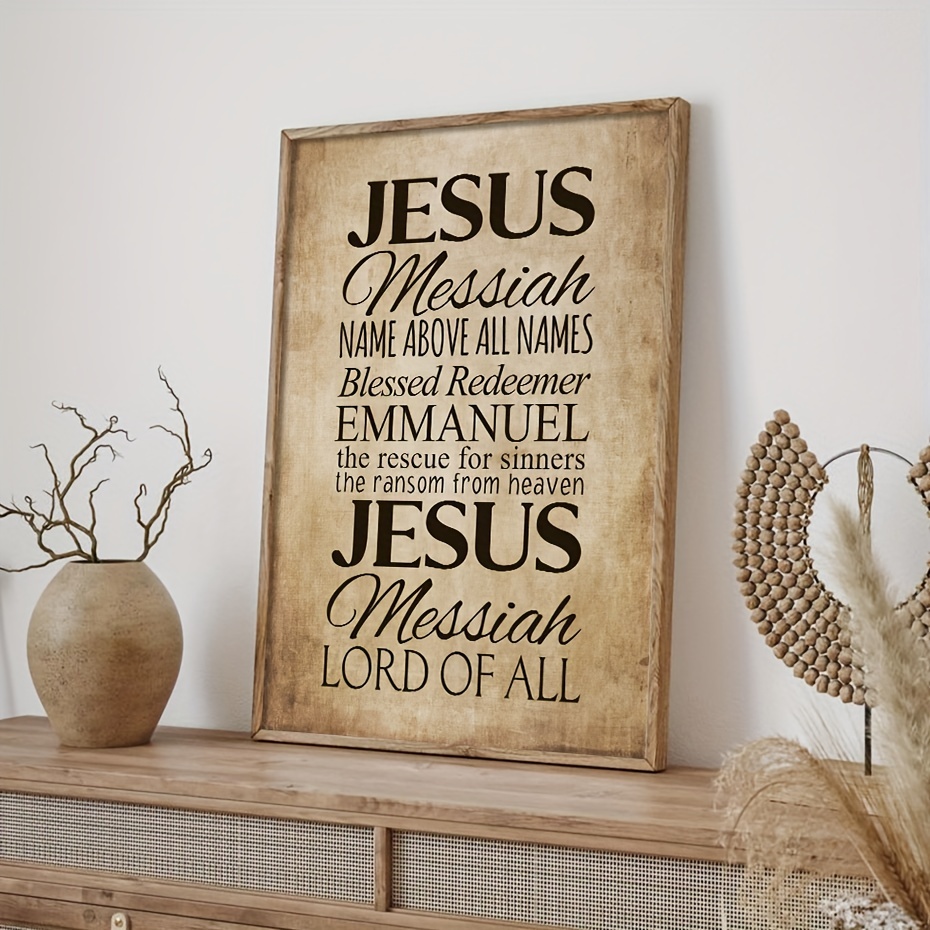 Vintage Jesus Quote Canvas Art Print Lord Of All Jesus Christ Poster For House  Decoration Painting  Calligraphy Poster Picture No Frame Temu