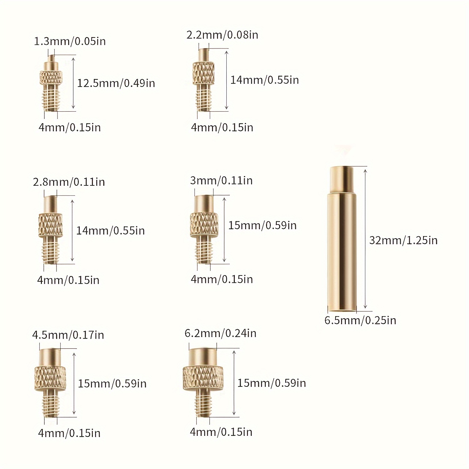Heat Insert Brass Nut Kit M2 2.5 M3 M4 M5 M6 M8 Iron Tips Thread Embedded Kit Heat Insertion Tool For Printing Not Soldering Iron Voro2.4 3d Printer Accessories
