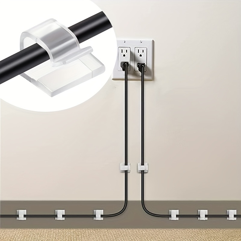 10 Clips Para Cables Transparentes Soportes Para Cables - Temu