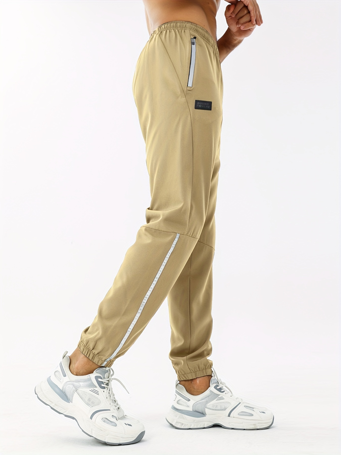 Men's Solid Color Waterproof Zipper Pocket Sweatpants Hiking - Temu Canada