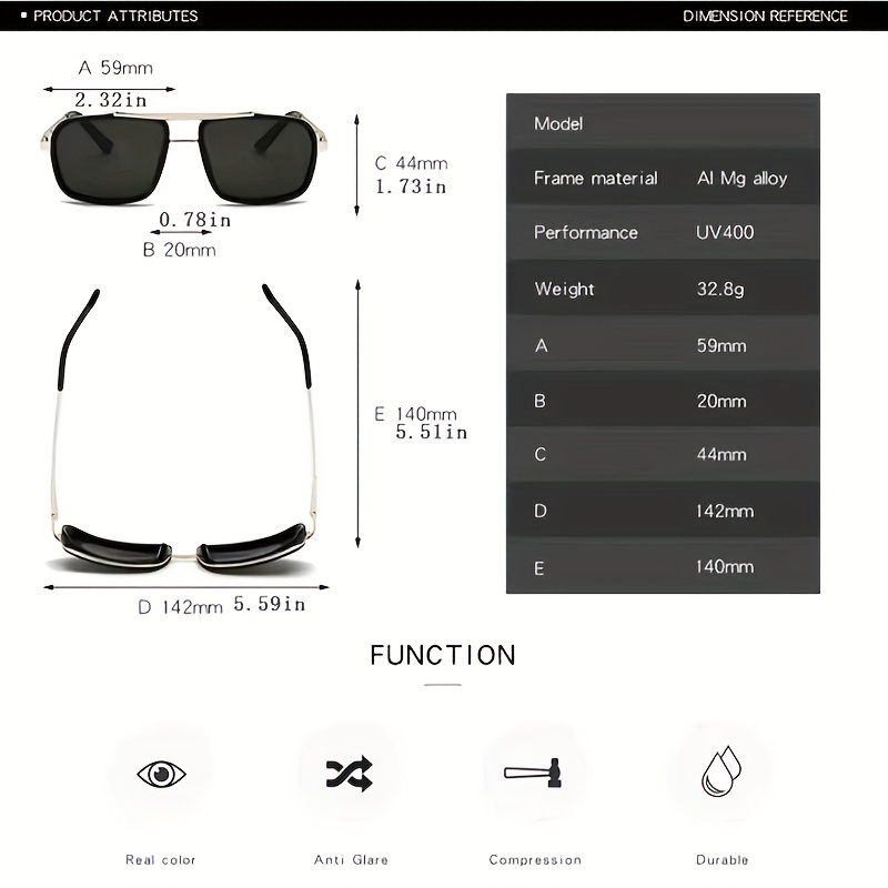 Men's Retro Steampunk Sunglasses Polarized UV400 Protective