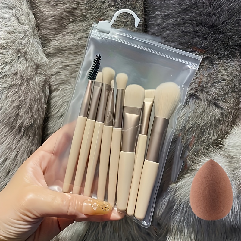 Set of 8 Pieces Small Makeup Brushes Cosmetics Professional Face Powder  Foundation Blush Eyeshadow Makeup Brush Tool Travel Size