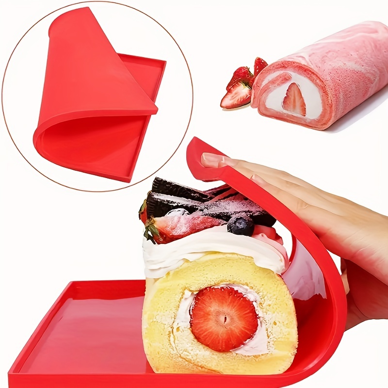 1pc Swiss Roll Silicone Mold, Jelly Roll Pan Silicone Baking Mat, Flexible  Baking Tray