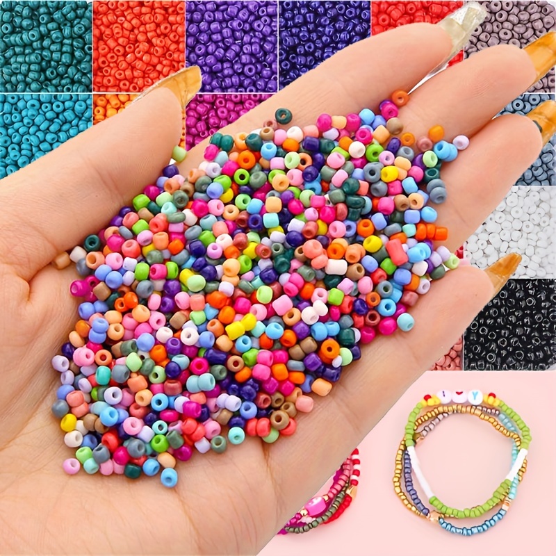 5000pcs 4mm Glass Seed Beads Small Craft Beads For Diy Bracelet Necklace  Craft Jewelry Making Supplies -n935