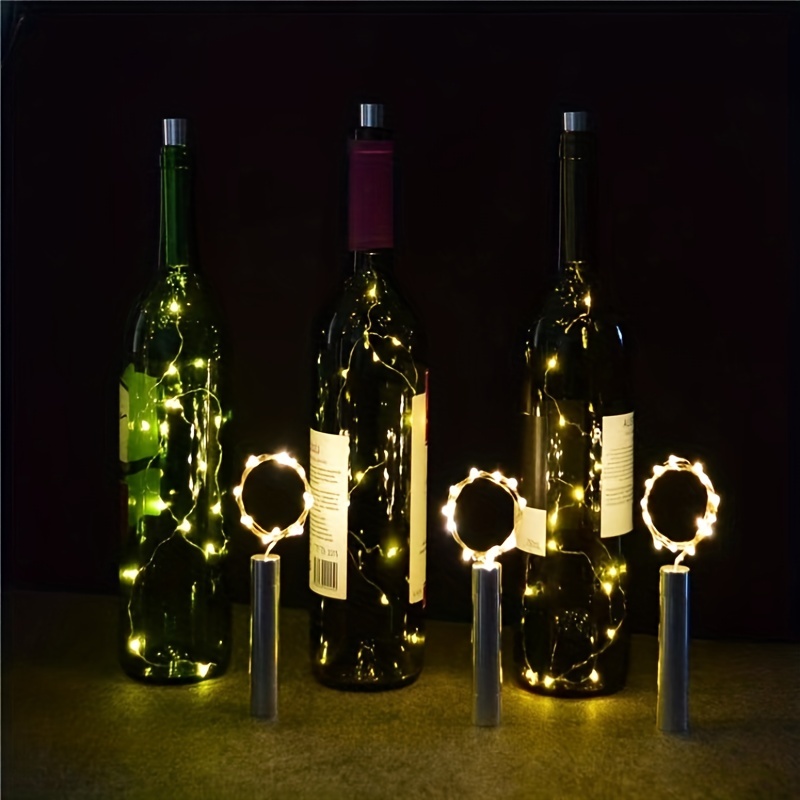 1pc 20 led beautiful bottle lights cork shape lights for wine bottle starry string lights for party battery powered no plug details 3