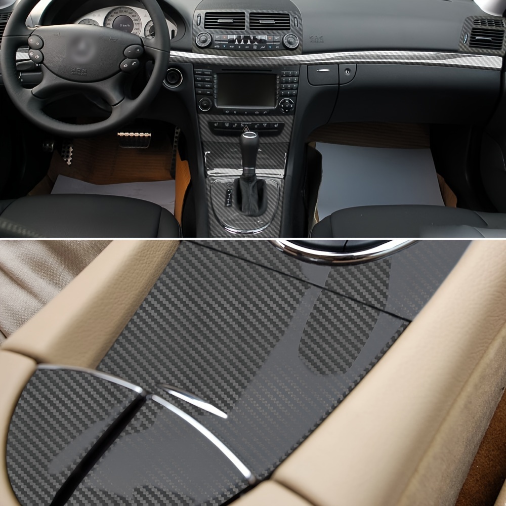 Mercedes E Class W211 2003 2008 Interior Central Control Panel Door Handle  Carbon Fiber Sticker Decals Car Styling Accessorie - Automotive - Temu  Austria