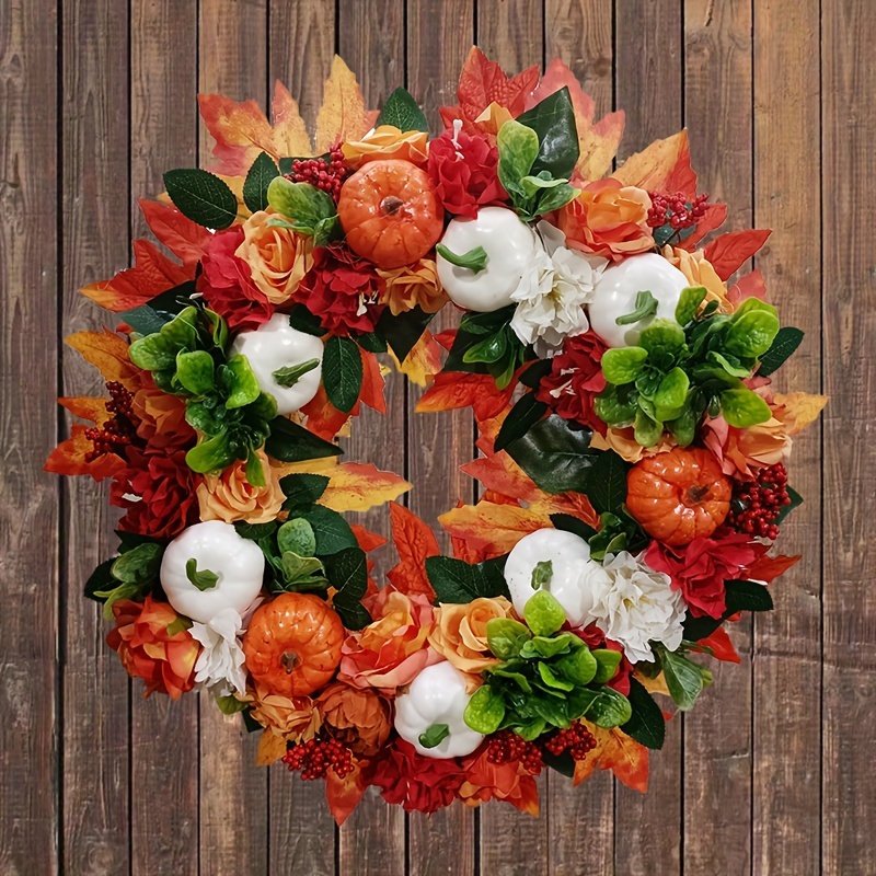 Harvest Thanksgiving Wreath Ornament, Simulation Autumn Harvest