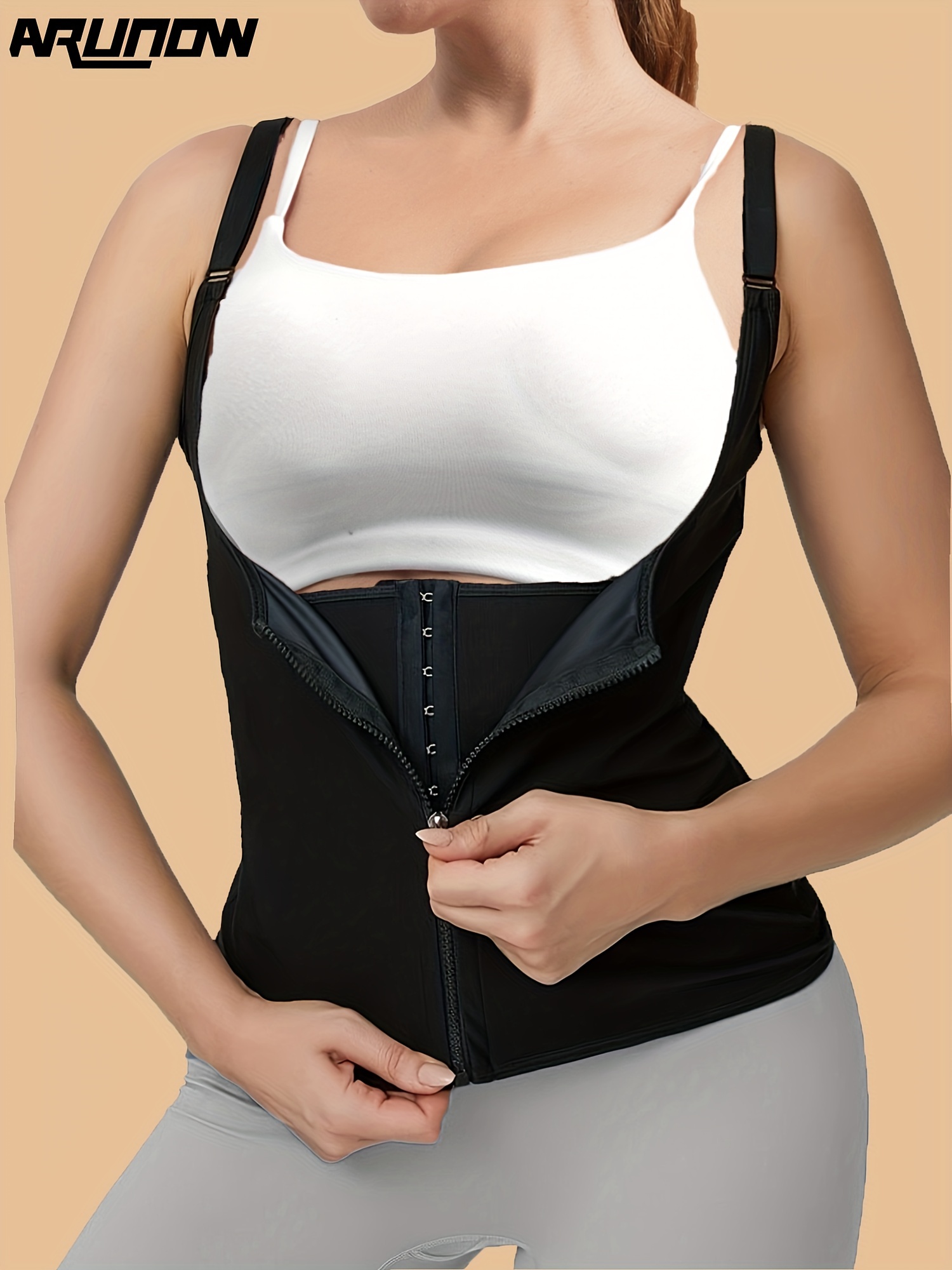 Zipper Front Adjustable Cropped Top Removable Chest Padded - Temu
