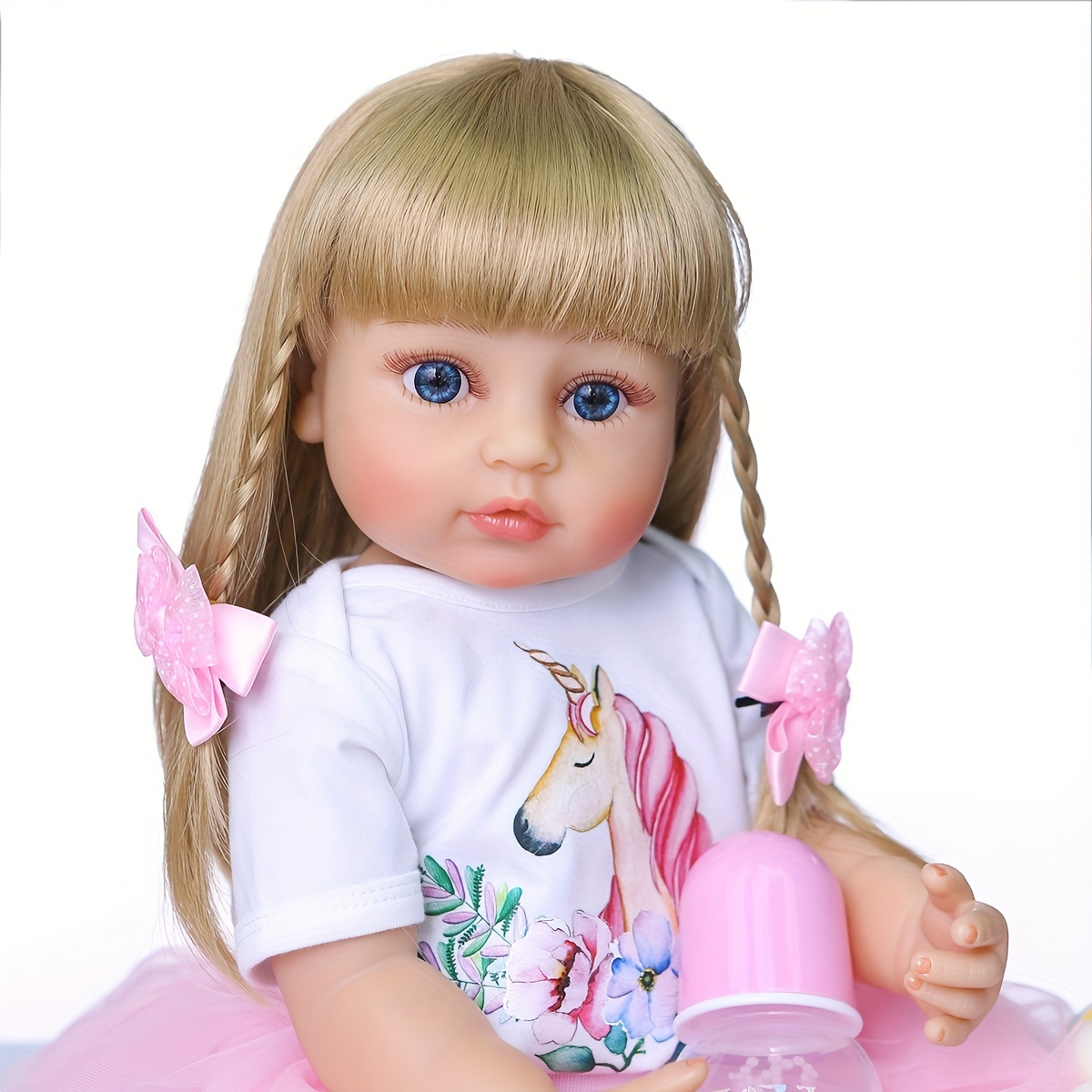 55 CM Reborn Baby Doll Girl Full Body Vinyl Princess Toddler