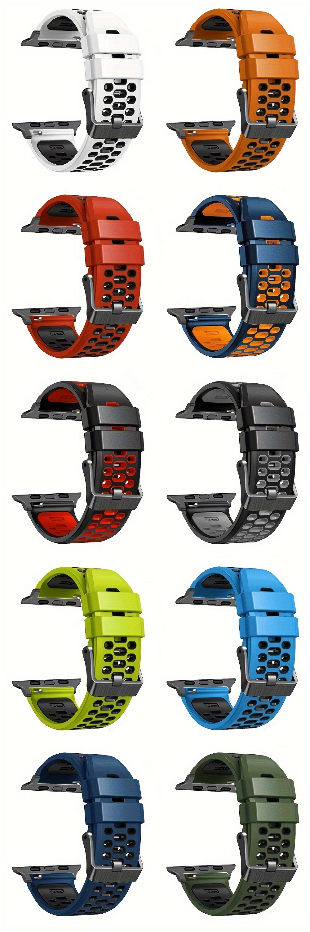 New Strap for Apple watch Ultra 49mm Sports Band for iWatch Series 11 10 9 8 7 SE 6 5 4 3 46mm 45mm 44mm 42mm Bracelet Wristbands