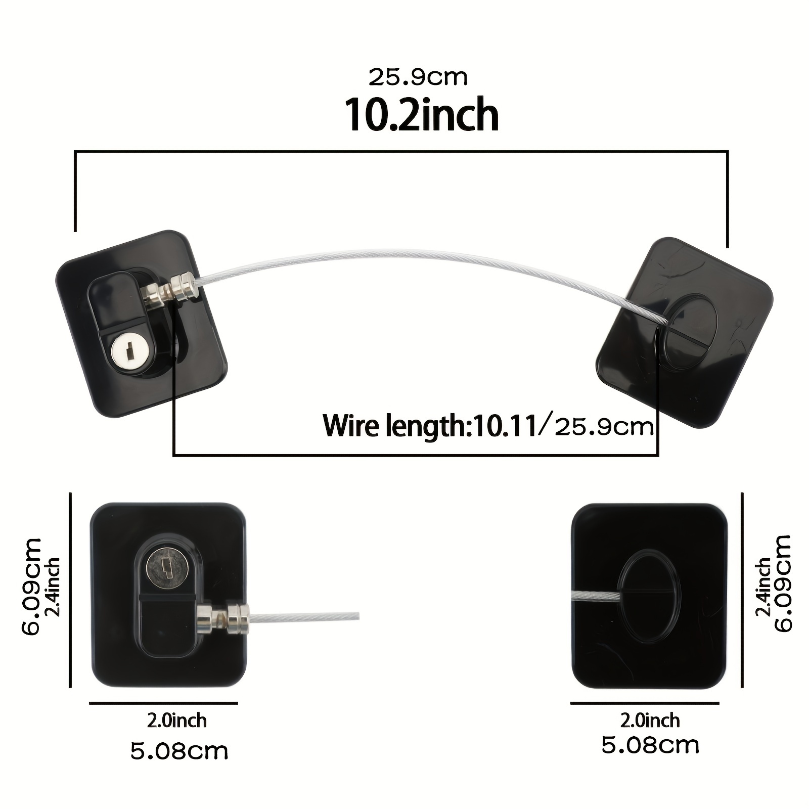 Refrigerator Lock Kids Safety Cabinet Locks With Keys Proof - Temu