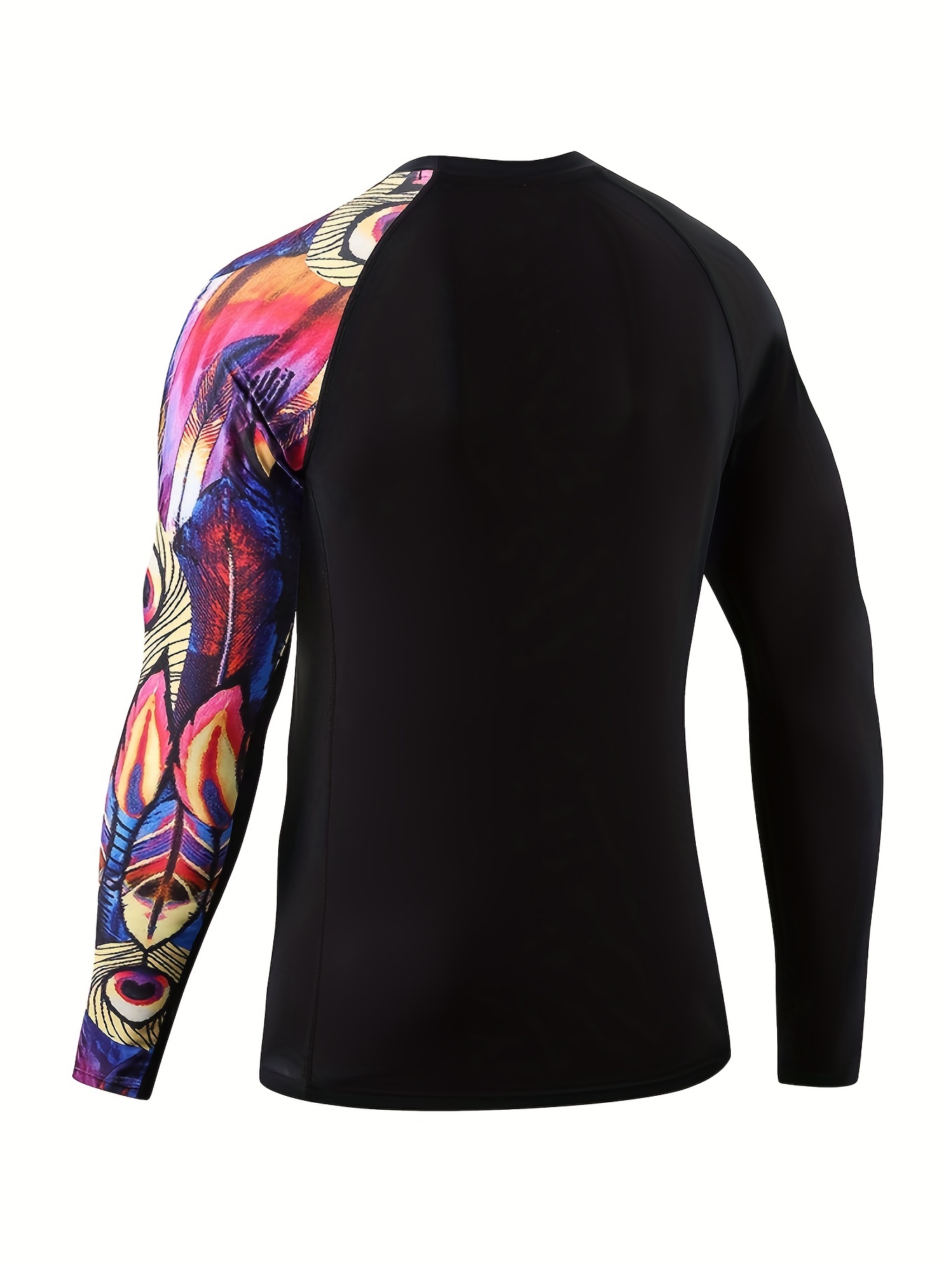 Men's UPF 50+ Rash Guard Long Sleeve Swimming Shirts Quick Dry Surf Sport  Shirt