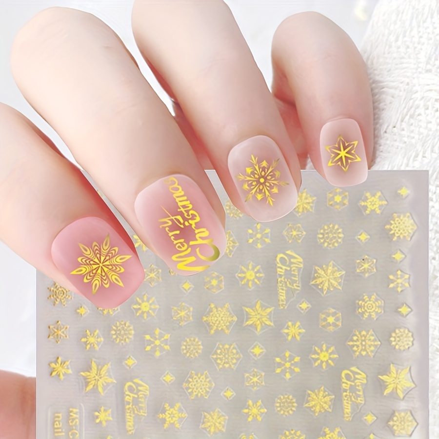 Snowflake Nail Art Decals - Self Adhesive Winter Nail Stickers