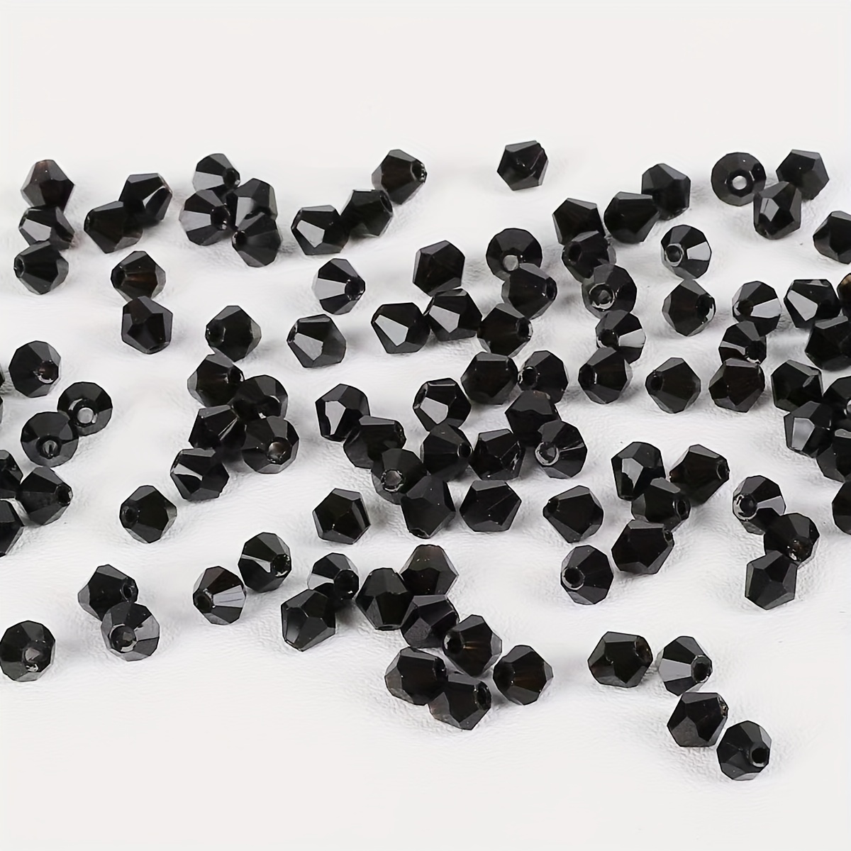 About A Bag Prismatic Black Artificial Crystal Beads For - Temu