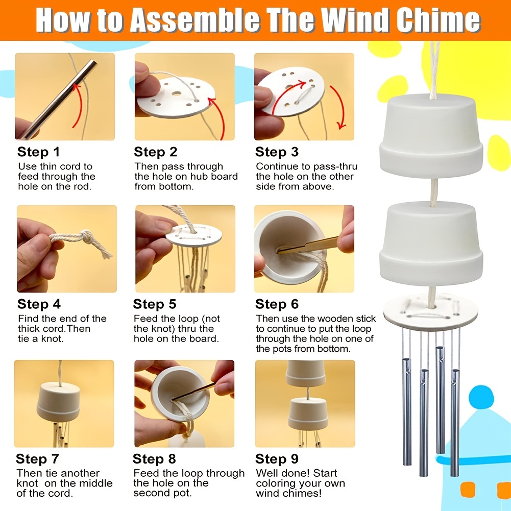 Wind Chime Kit Art and Craft DIY Wind Powered Musical Chime