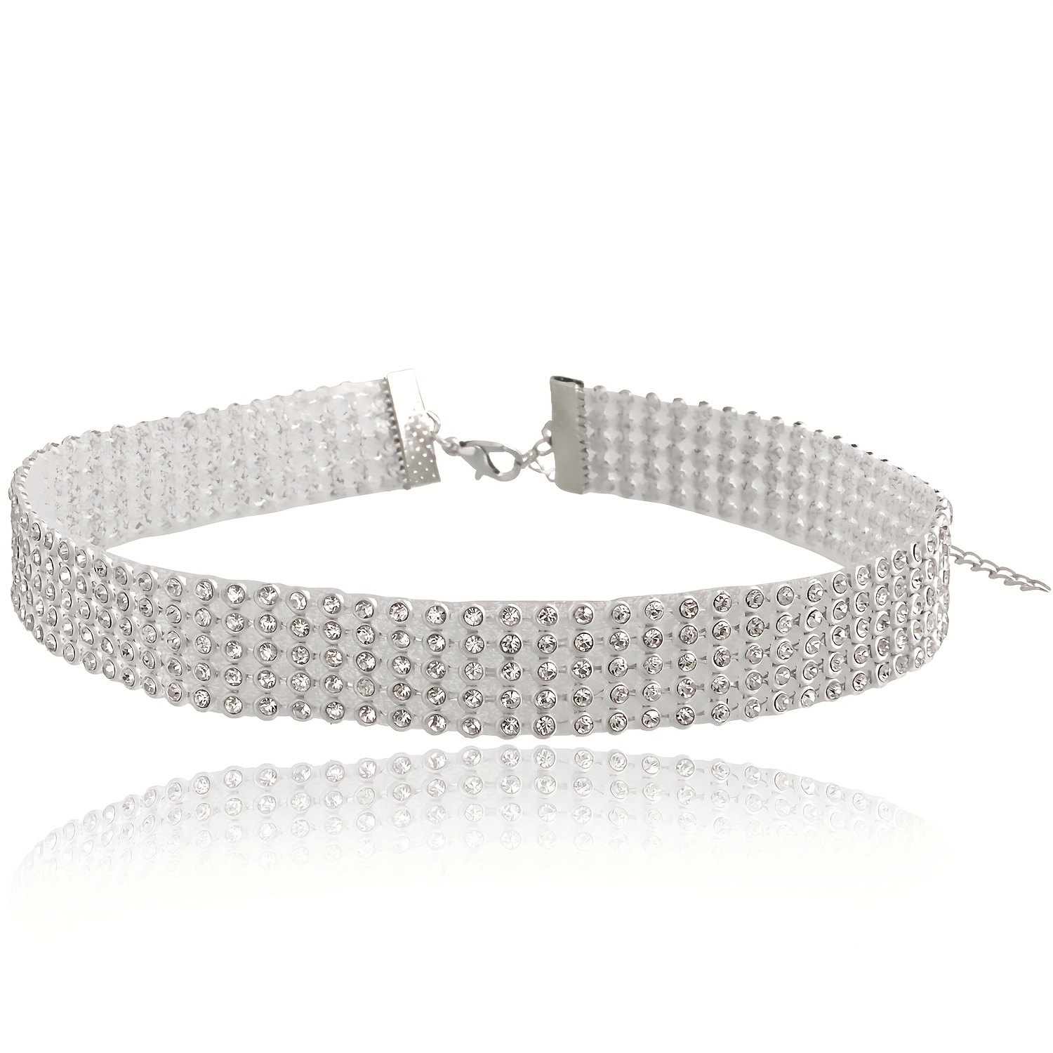 Women' Rhinestone Choker Necklace - Minimalist Elegant Design For Daily Wear & Parties, Versatile Jewelry Accessory, , Chic Fashion, Durable Finish, Statement Piece, Party