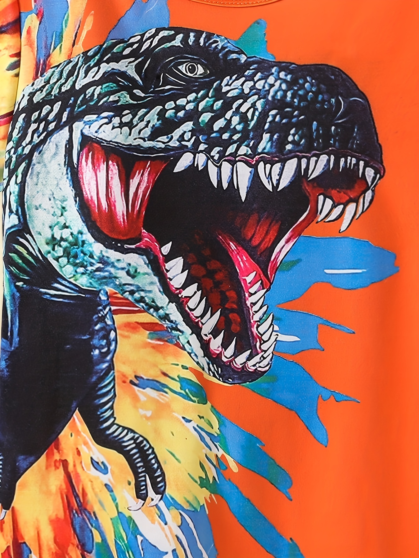 Camiseta con estampado de dinosaurio de manga corta para bebés y