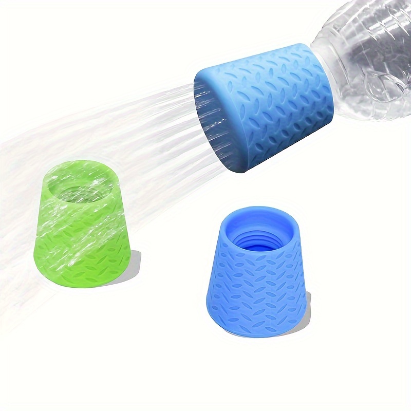 

2pcs Bottle Attachment For Portable Outdoor Shower, Silicone Dog Water Bottle Cap Sprinkler Head Travel Accessories