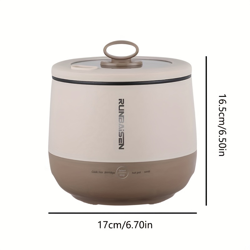  Small Rice Cooker, 2L Mini Portable Rice Cooker with Handle,  Non Stick Ramen Cooker, Rice Maker, Electric Hot Pot, for Soft White Rice, Brown  Rice, Sushi, Porridge(Green): Home & Kitchen