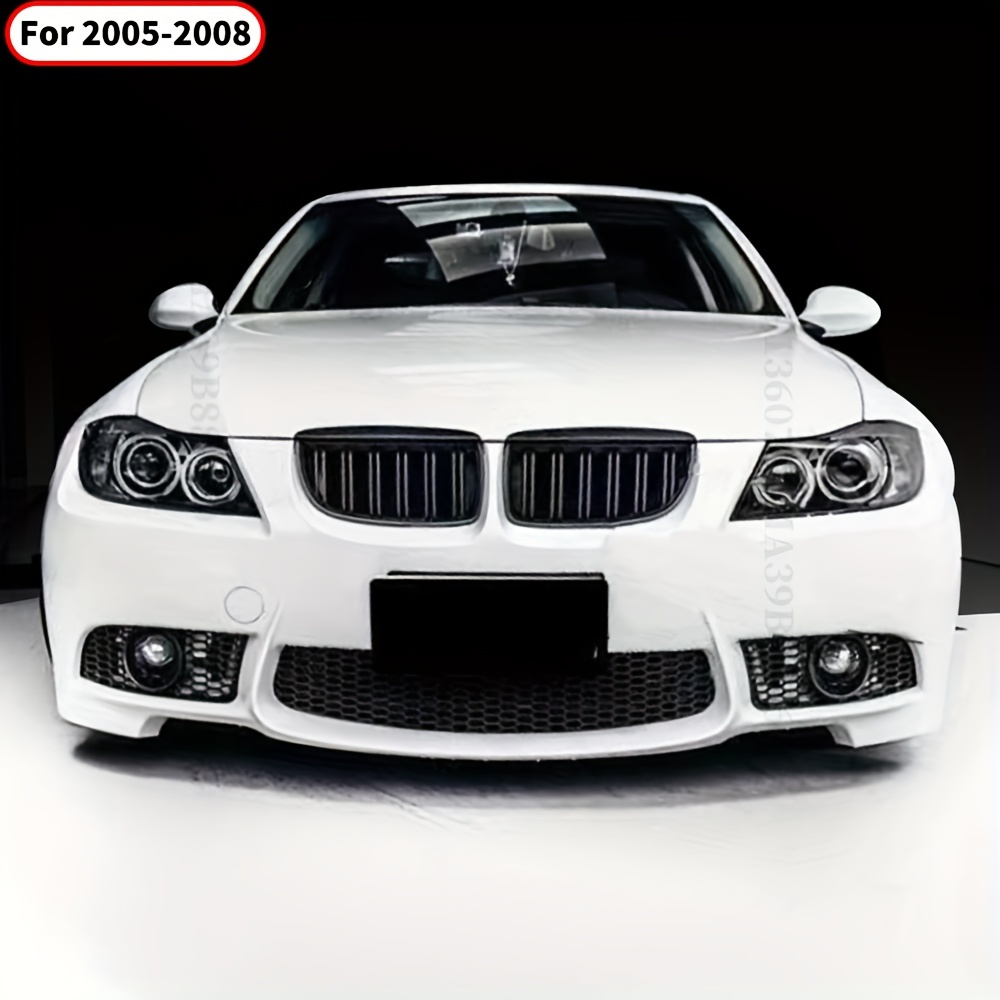 二重線フロント腎臓グリルバンパーグリル BMW E90 E91 E92 3 シリーズ 2005-2012 のような 325i 320i 330i  335i クーペラジエーターグリッドメッシュフェイスリフトチューニング