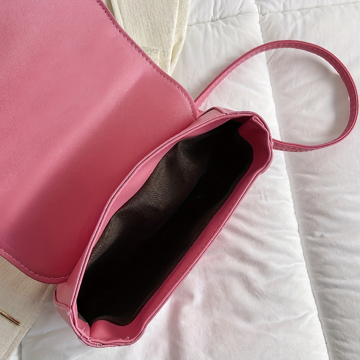Flap Shoulder Bag Solid Crossbody Top Handle Handbag