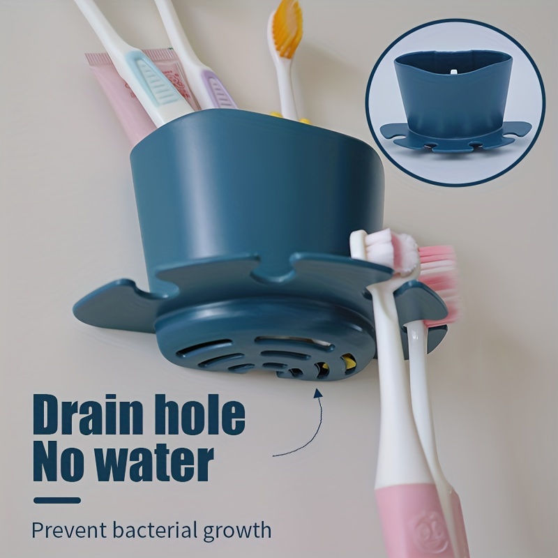 Wall Mounted Toothbrush Holder Multifunctional Storage Rack