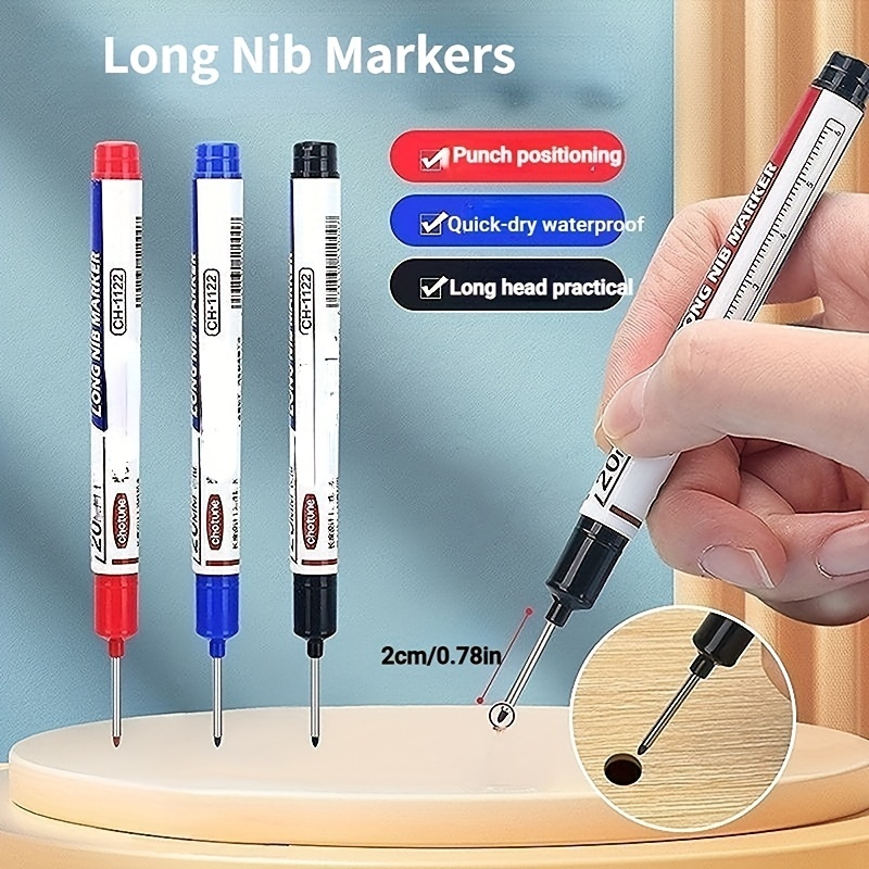 Long Tip Marker Pen Decoration Drawing Deep Head Hole - Temu