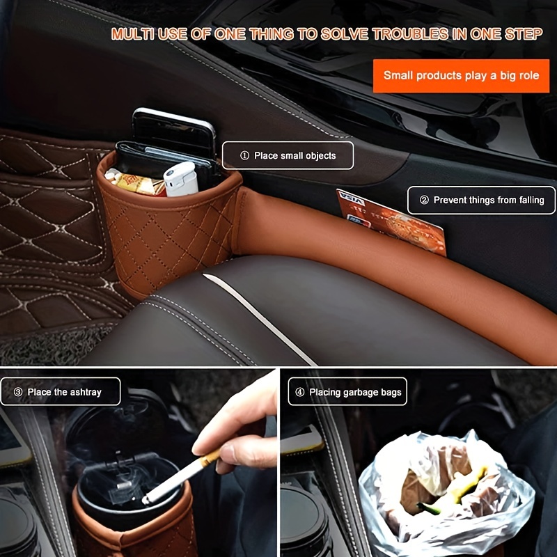 Yika – Autotasche / Zwischenraumtasche aus Premium-PU-Leder; Sitz-Organizer  für Mercedes Benz AMG (2 Stück) : : Auto & Motorrad