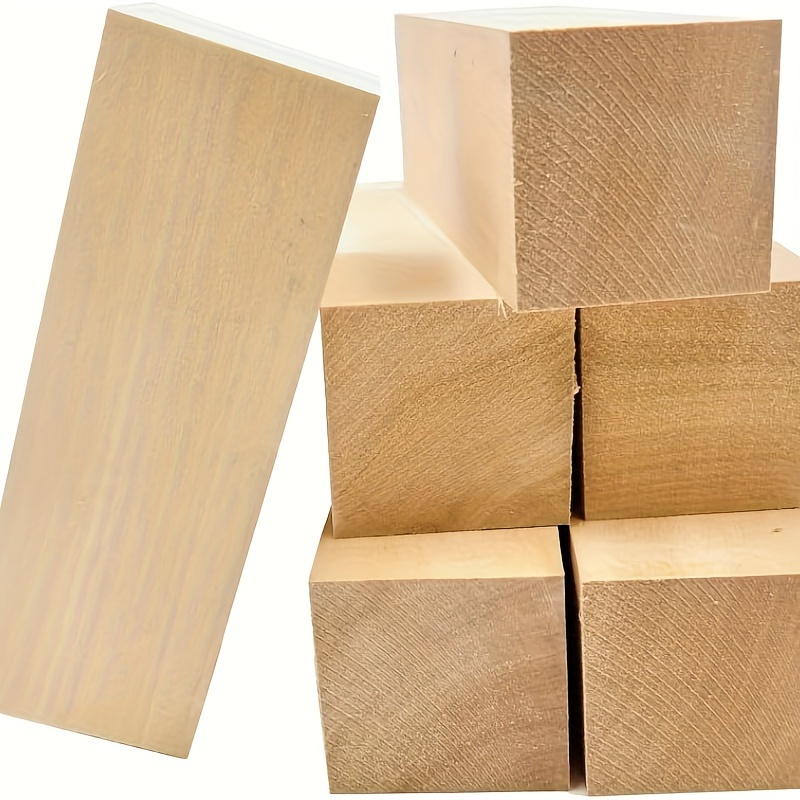 19Pcs Basswood Carving Blocks Set, 3 Different Sizes of Carving Blocks,  Carving Blocks are Easy to Use, Suitable for Children and Adults